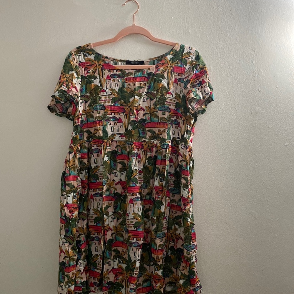 Vacation Vibes shirt dress, boxy fit. Never worn